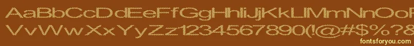 Шрифт Inningha – жёлтые шрифты на коричневом фоне