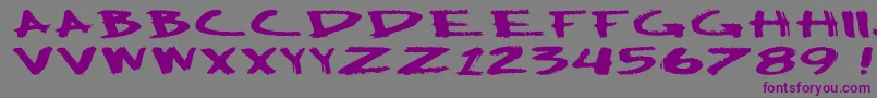 Bigbubba-fontti – violetit fontit harmaalla taustalla