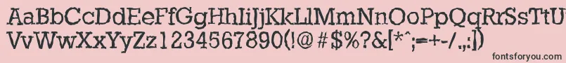 StaffordrandomRegular Font – Black Fonts on Pink Background