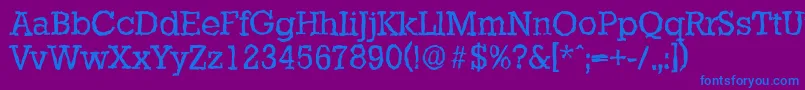 StaffordrandomRegular Font – Blue Fonts on Purple Background