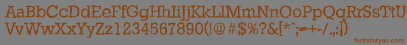 StaffordrandomRegular Font – Brown Fonts on Gray Background