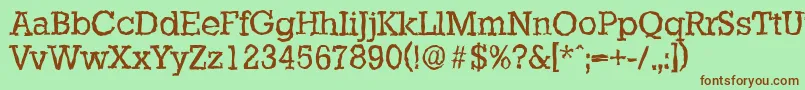 StaffordrandomRegular Font – Brown Fonts on Green Background