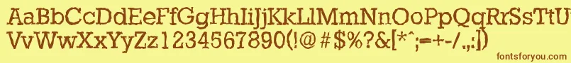 StaffordrandomRegular Font – Brown Fonts on Yellow Background