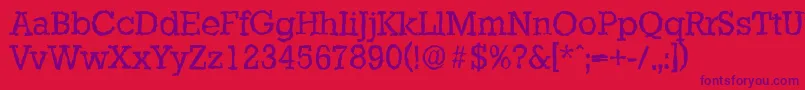 StaffordrandomRegular Font – Purple Fonts on Red Background