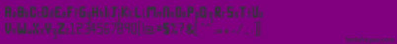 Technick Font – Black Fonts on Purple Background