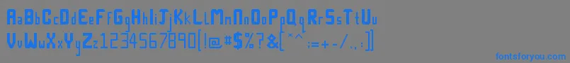 Technick Font – Blue Fonts on Gray Background