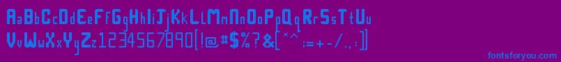 Technick Font – Blue Fonts on Purple Background