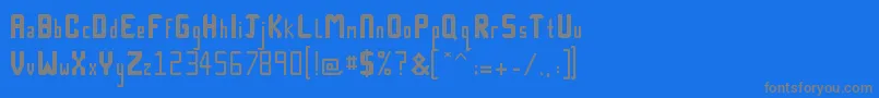 Technick Font – Gray Fonts on Blue Background