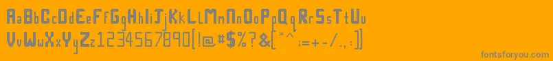 Technick Font – Gray Fonts on Orange Background
