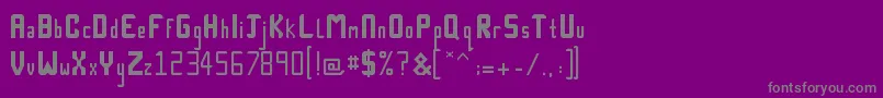 Technick Font – Gray Fonts on Purple Background
