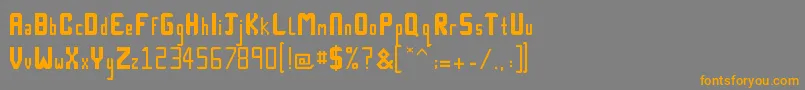 Technick Font – Orange Fonts on Gray Background