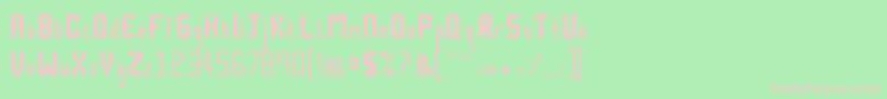 Technick Font – Pink Fonts on Green Background