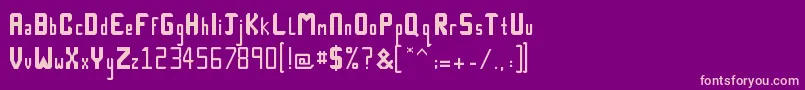 Technick Font – Pink Fonts on Purple Background