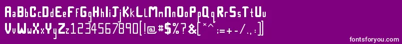 Technick Font – White Fonts on Purple Background