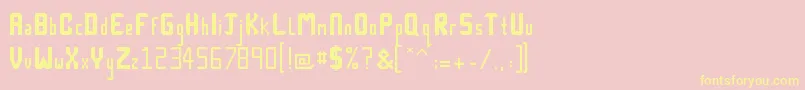 fuente Technick – Fuentes Amarillas Sobre Fondo Rosa