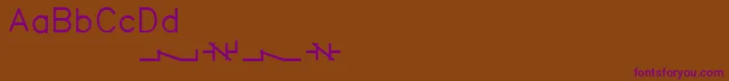 Acaderef Font – Purple Fonts on Brown Background