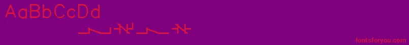 Acaderef Font – Red Fonts on Purple Background