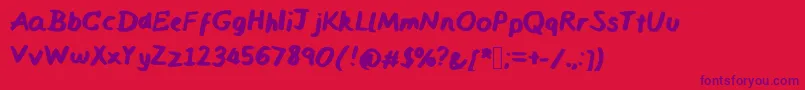 Azaura Font – Purple Fonts on Red Background