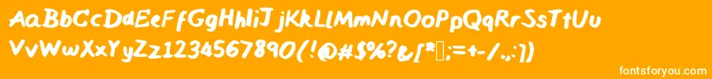 Azaura Font – White Fonts on Orange Background
