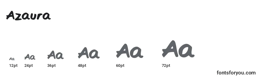 Azaura Font Sizes