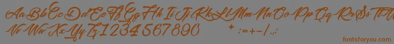 PictureOfTheRomantic Font – Brown Fonts on Gray Background