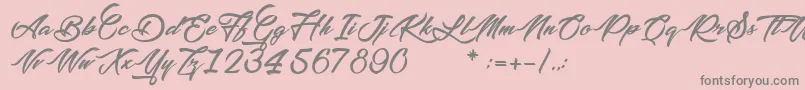 PictureOfTheRomantic Font – Gray Fonts on Pink Background