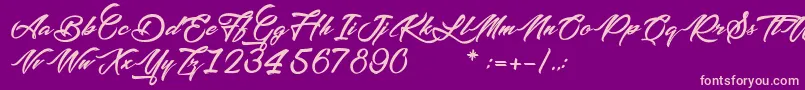 PictureOfTheRomantic Font – Pink Fonts on Purple Background
