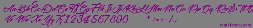 PictureOfTheRomantic Font – Purple Fonts on Gray Background