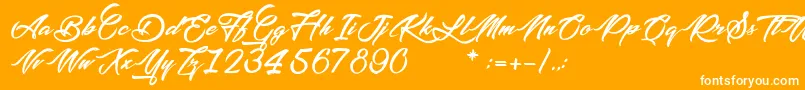 PictureOfTheRomantic Font – White Fonts on Orange Background