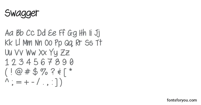 Шрифт Swagger – алфавит, цифры, специальные символы