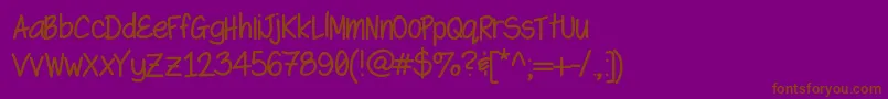 Swagger Font – Brown Fonts on Purple Background