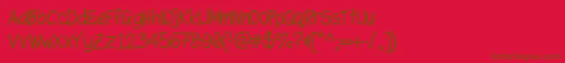 Swagger Font – Brown Fonts on Red Background