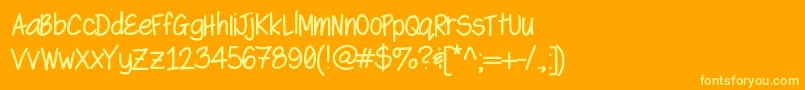 Swagger Font – Yellow Fonts on Orange Background