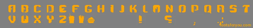 Menace Font – Orange Fonts on Gray Background