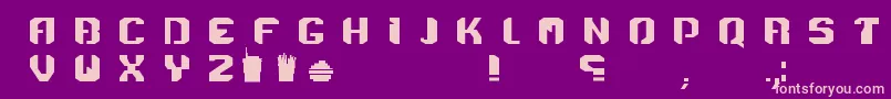 Menace Font – Pink Fonts on Purple Background