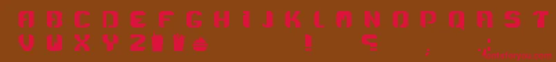 Menace Font – Red Fonts on Brown Background