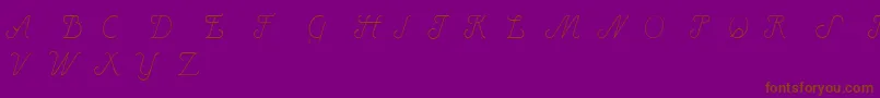 HenryItalic Font – Brown Fonts on Purple Background
