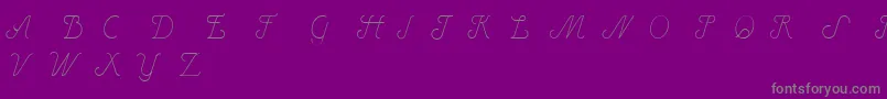HenryItalic Font – Gray Fonts on Purple Background