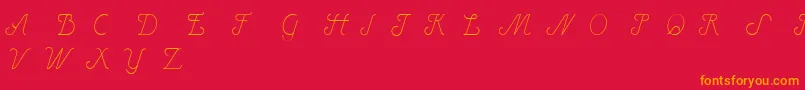 HenryItalic Font – Orange Fonts on Red Background