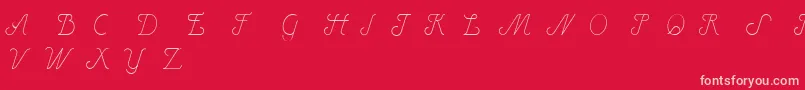 HenryItalic Font – Pink Fonts on Red Background