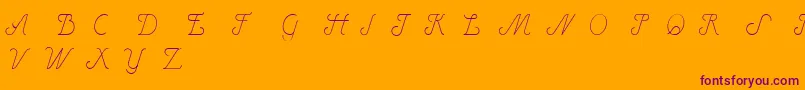 Police HenryItalic – polices violettes sur fond orange