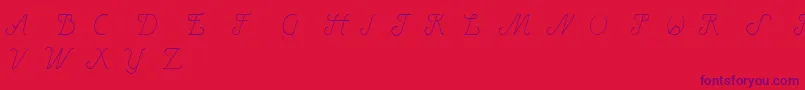 HenryItalic Font – Purple Fonts on Red Background