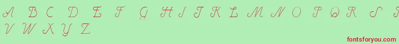 HenryItalic Font – Red Fonts on Green Background