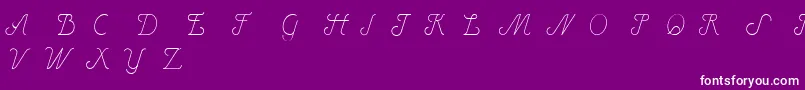 HenryItalic Font – White Fonts on Purple Background