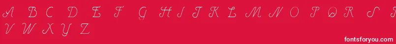 HenryItalic Font – White Fonts on Red Background