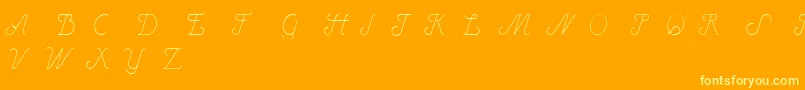 HenryItalic Font – Yellow Fonts on Orange Background