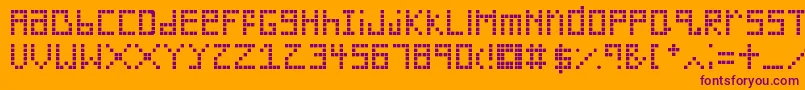 Silverwood Font – Purple Fonts on Orange Background