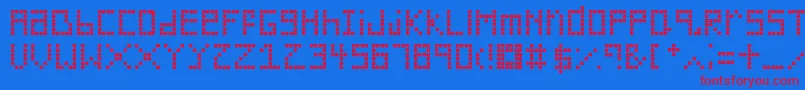 フォントSilverwood – 赤い文字の青い背景