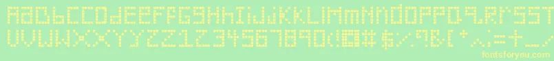 Silverwood Font – Yellow Fonts on Green Background