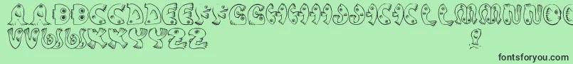 JmhPez Font – Black Fonts on Green Background